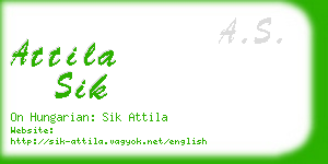 attila sik business card